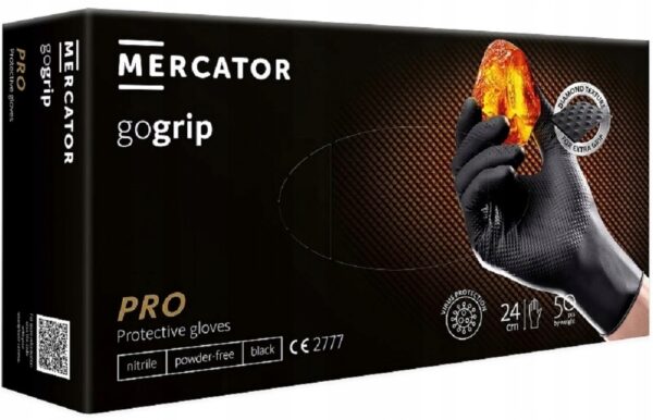 RĘKAWICE NITRYLOWE GOGRIP CZARNE XXL