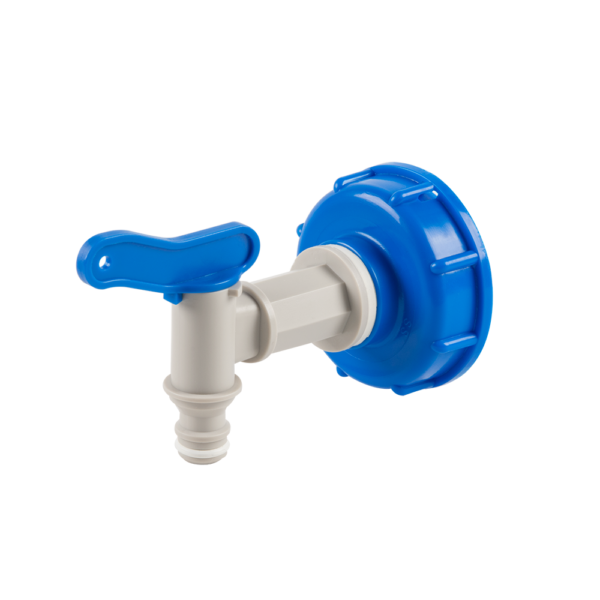 Złącze IBC GW S60x6 z kranem 3/4'' SZARY