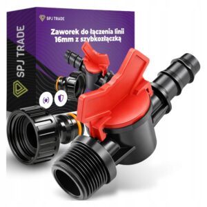 ZAWÓR ZAWOREK do łączenia linii RURY 16MM z szybkozłączką PRZYŁACZE GW 3/4