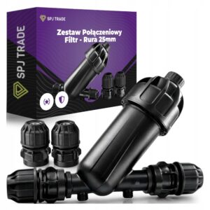 Zestaw Połączeniowy Filtr - Rura 25mm do linii kroplującej rury 2x przelot