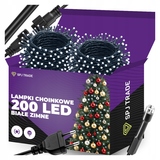 LAMPKI CHOINKOWE 200 LED ZIMNE BIAŁE