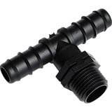 TRÓJNIK GZ 1/2" 2 X WTYK NA WĄŻ 25 MM