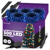LAMPKI CHOINKOWE 500 LED NIEBIESKIE