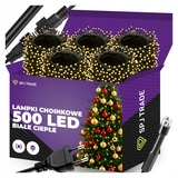 LAMPKI CHOINKOWE 500 LED CIEPŁE BIAŁY