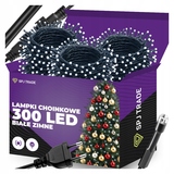 LAMPKI CHOINKOWE 300 LED ZIMNE BIAŁE