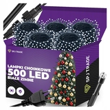 LAMPKI CHOINKOWE 500 LED ZIMNE BIAŁE