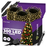 LAMPKI CHOINKOWE 300 LED CIEPŁE BIAŁY