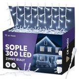 Kurtyna Sople 300 LED FLASH ZIMNE BIAŁE