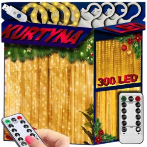 KURTYNA LED 3x2m  Ciepły Biały