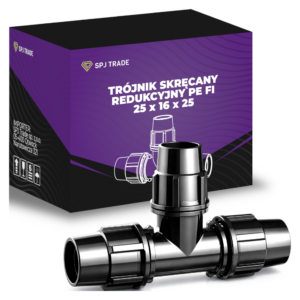 Trójnik skręcany redukcyjny PE FI 25 x 16 x25 lock