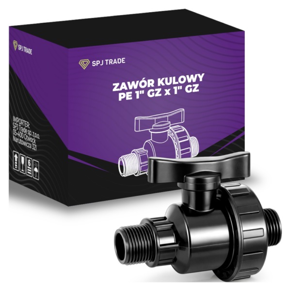 Zawór zaworek kulowy PE GZ 1" x GZ 1"
