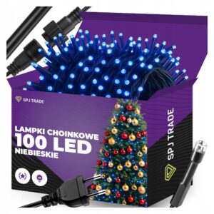 LAMPKI CHOINKOWE 100 LED NIEBIESKIE