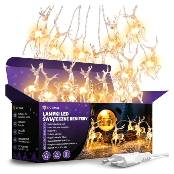 Girlanda Lampki KURTYNA LED RENIFERY 1,5 m
