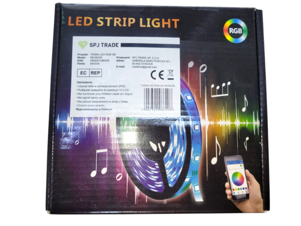 Taśma LED RGB 5m STEROWANA TELEFONEM
