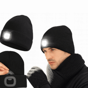 Czapka zimowa z latarką led