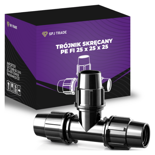 Trójnik skręcany PE FI 25 x 25 x 25 lock