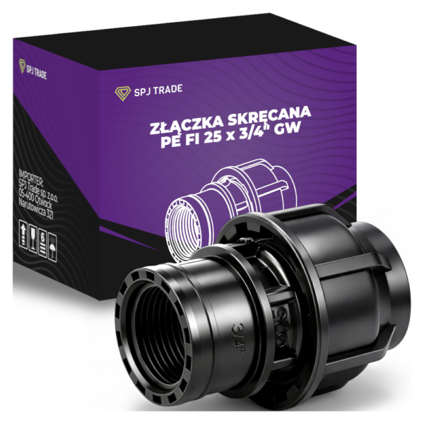 Złączka skręcana PE FI 25 x 3/4 GW