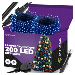 LAMPKI CHOINKOWE 200 LED NIEBIESKIE